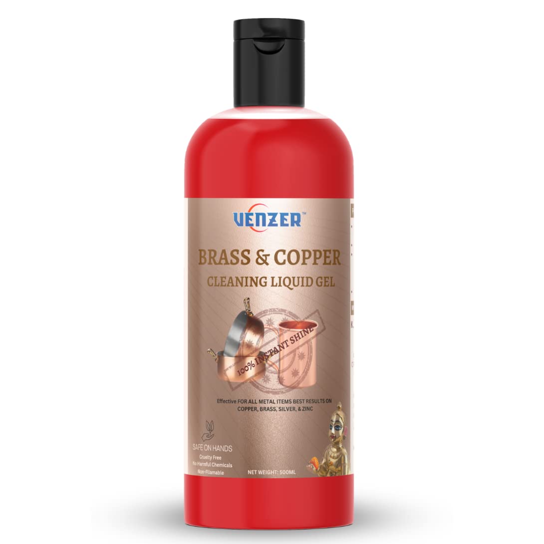 VENZER Organic Instant Brass, Copper, Steel Metal Cleaner | Cleaning Liquid Polish for Stain, Tarnish Remover Cleaner and Solution- All Metal Cleaner shiner 500ml (B0BLL27FNN) Amazon Price History, Amazon Price Tracker