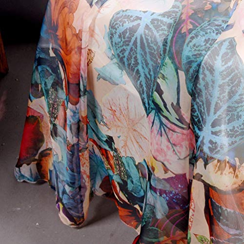 Saia longa KESYOO feminina floral chiffon maxi cintura elástica estampa boêmia saia comprimento tota