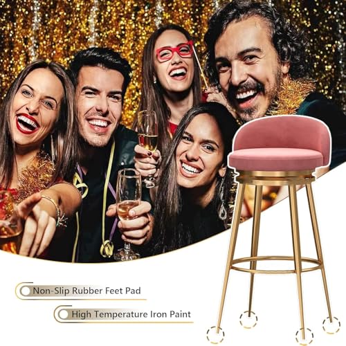 Tabourets de bar en velours blanc et finitions soignées pour îlot central - 7
