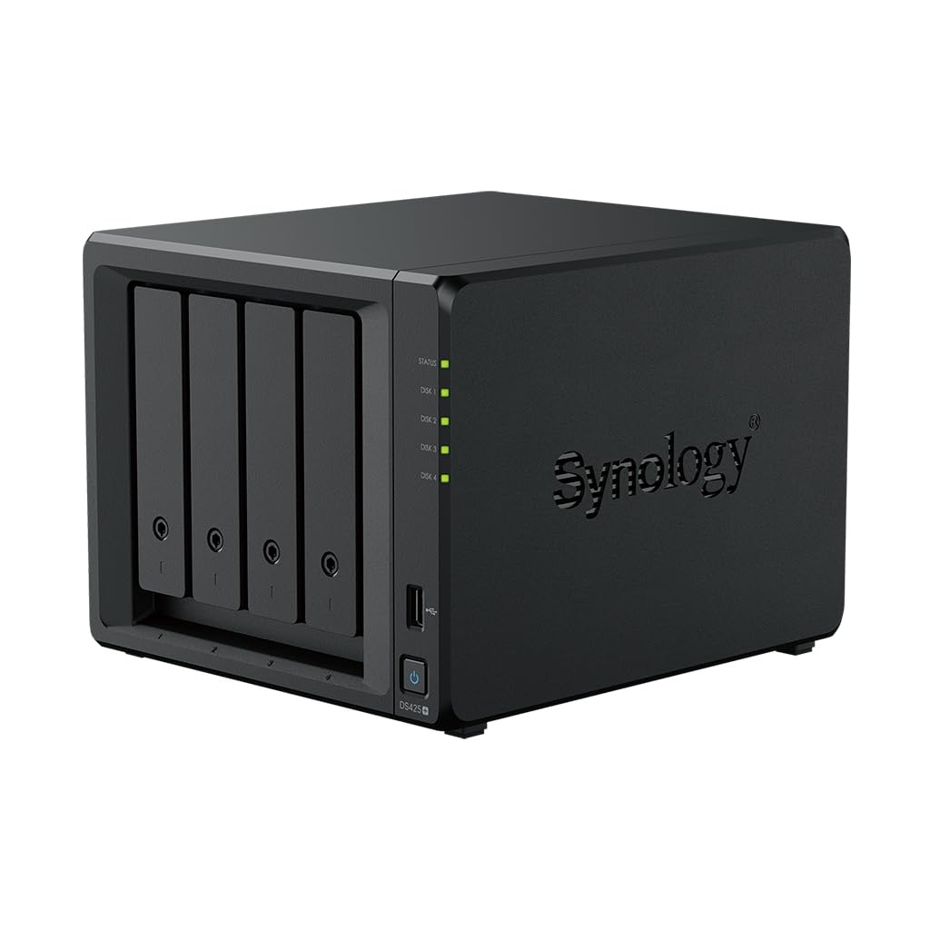 Synology DS425+ 24TB Bundle Western Digital (4X 6TB WD Red Plus) 4 baies Desktop NAS ; avec un processeur Intel Celeron J4125 Quad-Core, 2 Go de RAM DDR4
