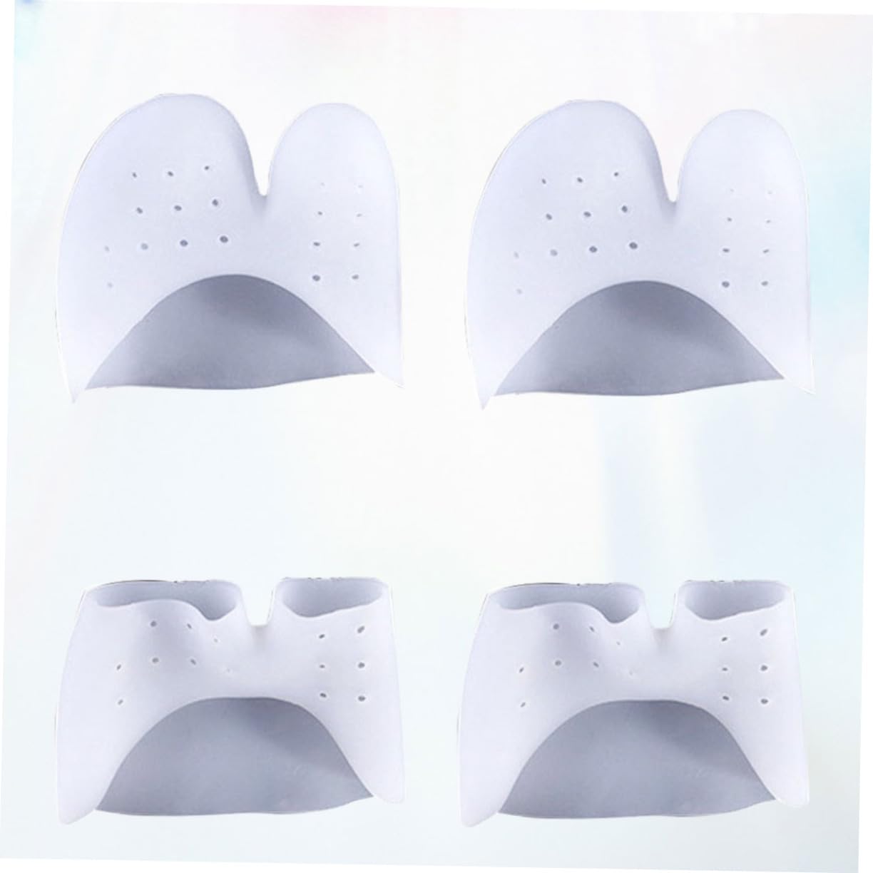 YARNOW 2pairs Toe Separators for Ballet Dancers Toe Protectors and Splints One White Closing White Opening Relief for Pain Fits Feet