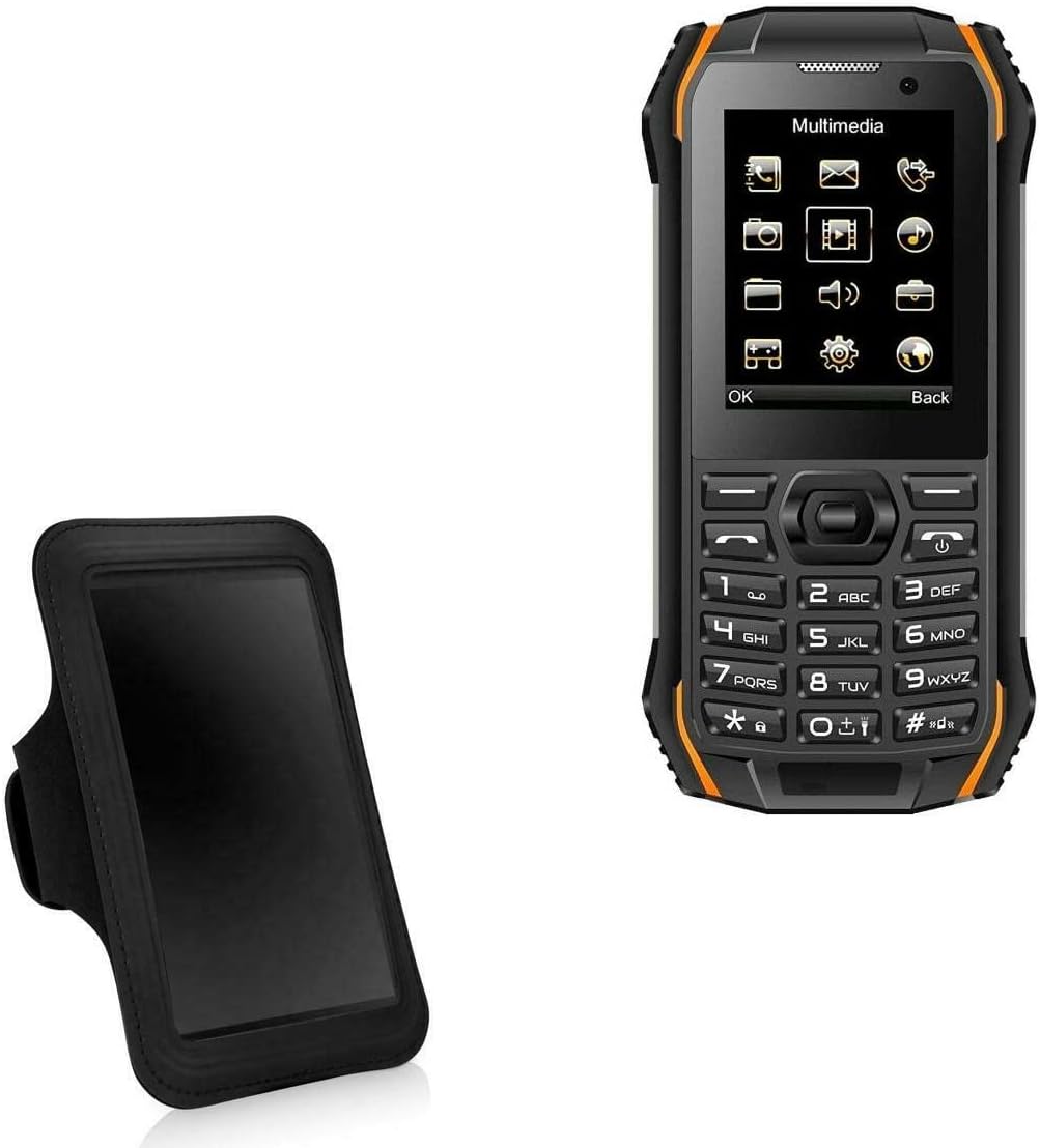 BoxWave Funda compatible con Plum Ram 7 – Brazalete deportivo, brazalete ajustable para entrenamiento y correr para Plum Ram 7 – Negro azabache