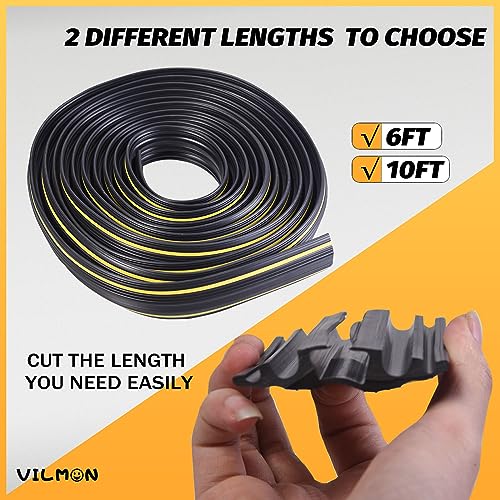 10FT Cord Cover, Flexible Floor Cable Cover, Cord Hider to Organize and Protect Wire, Wire Covers for Home and Office (10ft, 5 Channel) - Thumbnail 3