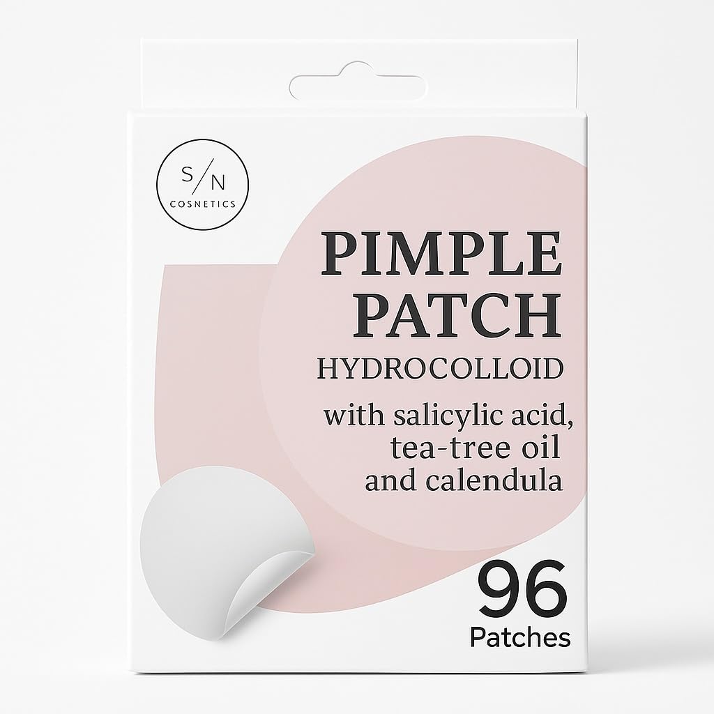 Pimple Patches with Tea Tree & Calendula, 96 Hydrocolloid Patches, 4 Sizes