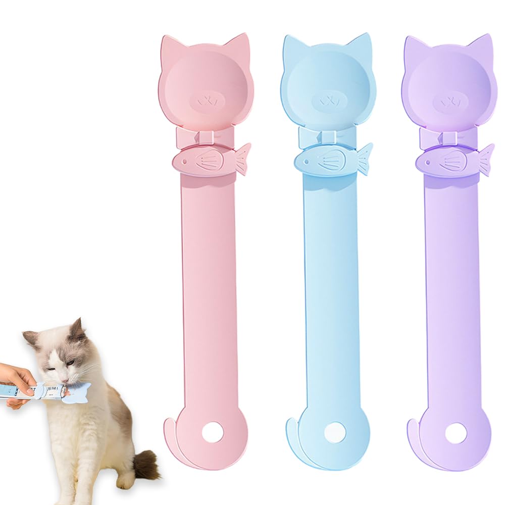 MINGTIANGH チュール スプーン 猫用 3個セット 簡易給餌器 餌やり…
