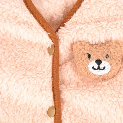 Zunea Fuzzy Hundepullover Mäntel für kleine Hunde, warmer Fleecepullover, Winterweste, Jacken mit D-Ring, niedlicher Bär, flauschig, Welpenkleidung, weich, ärmellos, kaltes Wetter, Haustierbekleidung