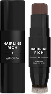 Root Cover Up Stick - Hairline Concealer Pen, Temporary Paint Stick, Waterproof Hair Touch Up | Double-Ended Root Helder for Thinner Areas and Grey Hair, Easy Hair Color Fix for Cosmetician, Travel | Vattentät förtunning hårfäste Rötter Shading Stick Penna för , hotell, lägenhet, skola