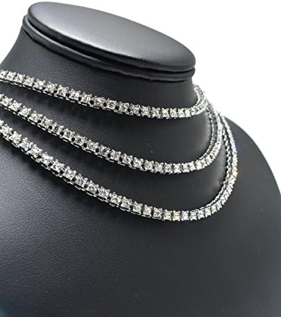 Mens ICED Out 14K GT 16" 18" and 20" 1ROW Tennis Chain Set (18")