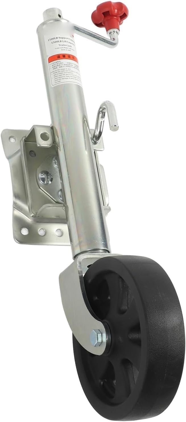 Trailer Jack Wheel Boat Trailer Jack with Wheel Lifting Screw Mount Swivel Jack 1500lbs Heavy Duty Nose Wheel with 20cm for Yachts Boats Trailers (Nylon Wheels)