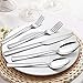 LIANYU 40-Piece Silverware Set with Drawer Organizer Set for 8, Stainless Steel Square Flatware Cutlery Set for 8, Kitchen Party Restaurant Eating Utensils Tableware, Mirror Polished, Dishwasher Safe