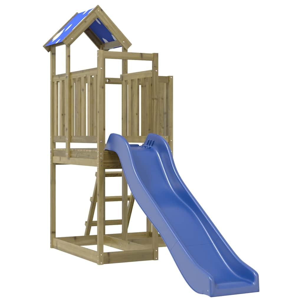 Genérico Parque Infantil de Exterior Madera de Pino impregnada,Juegos y Juguetes,Estructuras para Juegos al Aire Libre,Columpios y estructuras de Juegos,Marrón,3278964