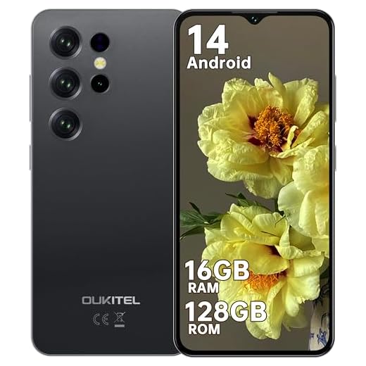 OUKITEL C2 Mobile Phones – 2025 Android 14 Smart Phone, 6.52" HD+ Display, 5000mAh Battery, 16GB+128GB Storage Expandable 1TB TF, Dual SIM Free 4G Unlocked, GPS/OTG/Black
