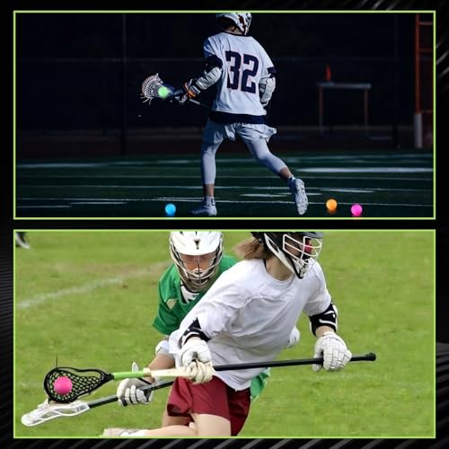 Relaxgiant 4 Pcs Glow in the Dark Lacrosse Ball Official Size 2.48'' Lacrosse Training Ball Night Practice for Indoor Outdoor Sports Colorful Sports Gifts by Relaxgiant - Image 5
