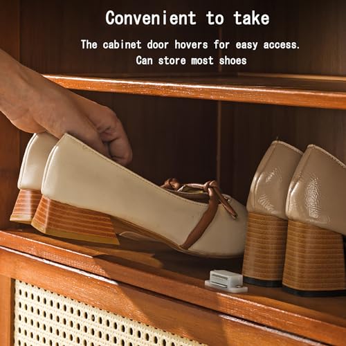 Generico Mobiletto Porta Scarpe, armadietto per corridoio, scaffale per Scarpe, Copri cassetti, Panca Pieghevole per Ingresso, mobiletto Porta Scarpe in bambù per corridoio - Scarpiera Elegante con a