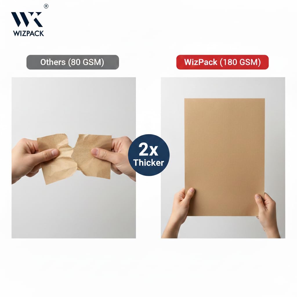 Wizkpack Professional Garment Pattern Making Paper Roll - 180 GSM Heavy Duty Kraft Paper, 36 Inch Wide (91 cm) x 10 Meter Long, CAD Plotter & Master Drafting Quality. 2