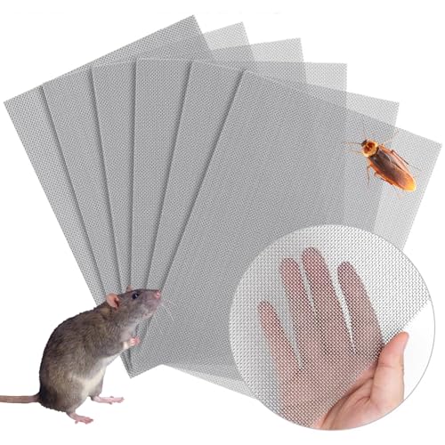 Amagabeli A4 210 x 300mm 6PCS Malla de Alambre Malla Tejido Malla de Acero Inoxidable Malla de Roedores Hoja de Tejida con Mosquitera de Agujeros de 1 mm Alambre de 0.60mm Alambre a Prueba DA079