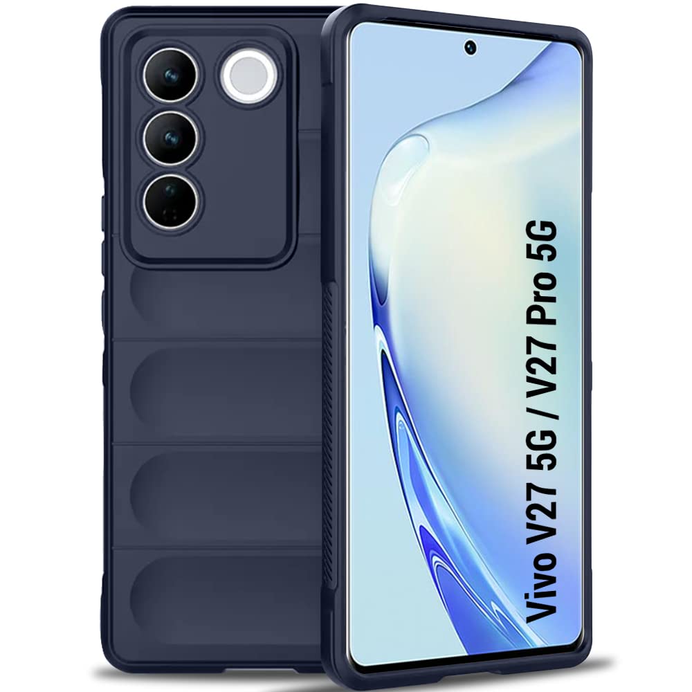 TheGiftKart Liquid Silicon Back Cover Case for Vivo V27 / V27 Pro 5G | Military Grade Protection with Shockproof 10X Bumpers | Micro-Fibre Cloth On Inner Side | Anti-Slip Grip Built-in (Blue) (B0C55C1C75) Amazon Price History, Amazon Price Tracker