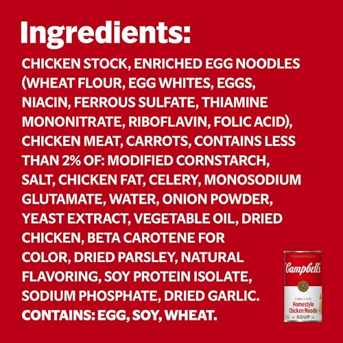 Image of Campbell's Condensed Homestyle Chicken Noodle Soup, Family Size, 22.2 Ounce Can