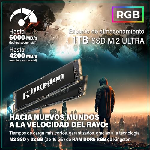 Greed® MK5 Power - Gaming PC - Intel Core i9-12900KF + Nvidia Geforce RTX 5070Ti 16GB - Ordenador RGB rápido + 4K & Raytracing Computer - 5.2 GHz - 32 GB RAM DDR5-1TB SSD - WLAN + Win11 Pro - imagen 5