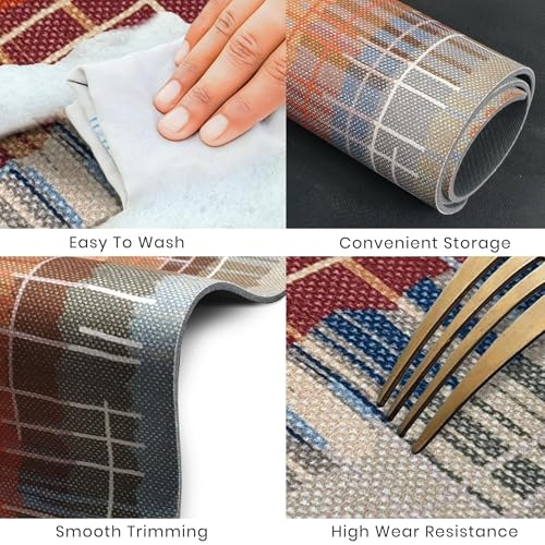 Image of Yellow Weaves 2 Pcs Anti Slip Water Soaking Floor Mat, Water Absorbent Non Slip Bath Mat, Quick Dry Mat for Bathroom, Door Mat for Home, Kitchen, Office, Kitchen (Rustic Weave)
