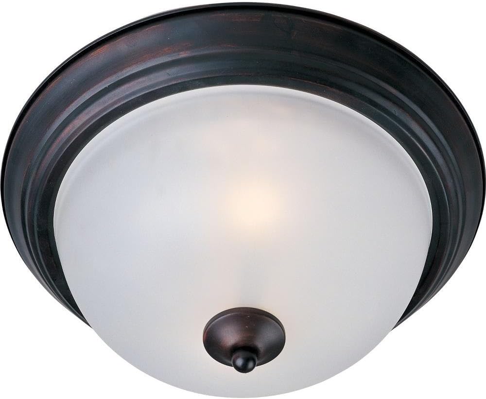 Maxim Lighting Essentials 3-Light Flush Mount | Rubbed Bronze Finish | Transitional Flush Mount | Ideal for Bedrooms, Hallways & Entryways | Dimmable | 5842FTOI