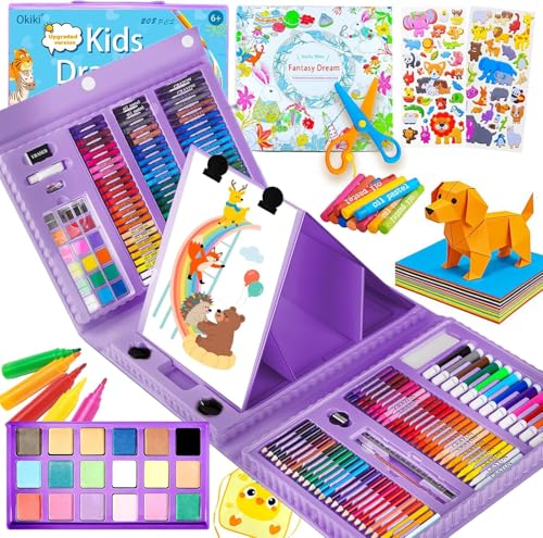 Amazon | Okiki お絵描きセット【新色追加】208ピース お絵かきセット