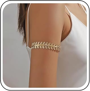 Bracelet De Bras Boho Bracelet De Bras Feuille D'or Bracelet De Bras Punk Romain Bracelet De Bras Feuille De Laurier Brassard Large Feuilles Ouvertes Bijoux De Bras Pour Femmes Et Filles