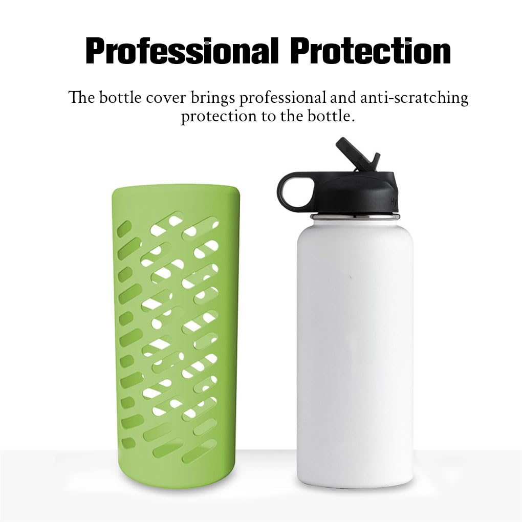 10 set di coperture protettive in silicone professionali per bottiglie d'acqua, accessori di ricambio per 40-32-1134 ml, verde prato S