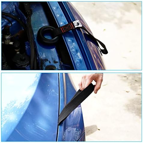 Slim Panda Heavy Duty Door Anchor for Resistance Bands - Door Strap Attachment Perfect for Workout Bands, Pull Up Bands, Strength Training Ergonomic Anti-Slip Heavy Gauge Welded Rings Strong Nylon Webbing