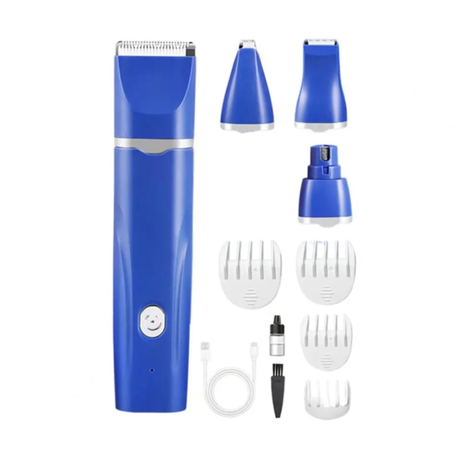 Pet Nail Grinder Dog Hair Clippers Grooming Kit，with Nail Grinder，4 in 1，Electric Trimmer，USB Rechargeable，Pet Paw Shaver(Color1)