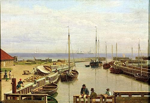 Toile nordique port de Dragor par Eckersberg pour sublimer votre chambre