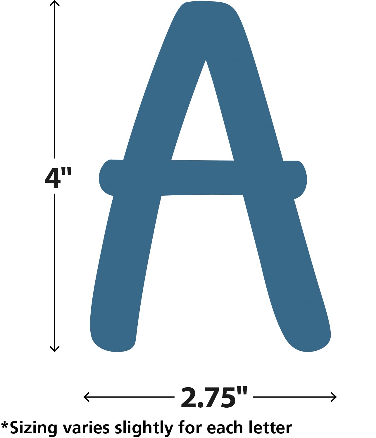 Slate Blue 4" Modern Classic Letters Combo Pack, Pack of 257