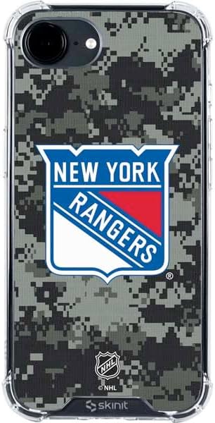 Skinit Clear Phone Case Compatible with iPhone 16e - Officially Licensed NHL New York Rangers Frozen Design