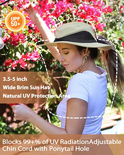 Sombrero de sol Tirrinia para mujer con ala ancha miniatura 4
