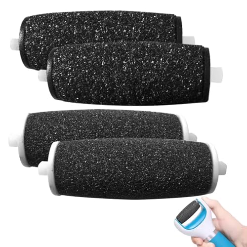 4 Pcs Foot File Replacement Rollers Compatible with Scholl Velvet Smooth Electric Pedi 2 Coarse Levels Including Extra & Gentle for Hard Skin Removal Home Foot Care Scene