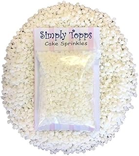 White Confetti Edible Sugar Sprinkles 25g Cake & Cupcake Decorations