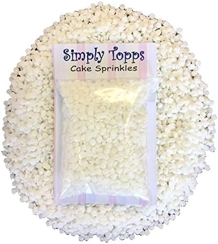 White Confetti Edible Sugar Sprinkles 25g Cake & Cupcake Decorations