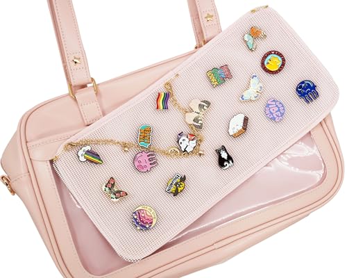 Ita Purse Crossbody Japanese Shoulder Bag Messenger Pin Display with Insert Pompom Cute Kawaii2