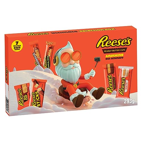 Reese's - Bandeja de regalo de Navidad, caja de selección con 7 barras, 293 g