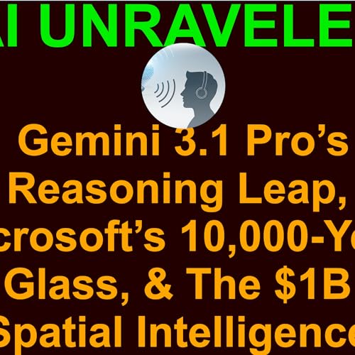 Teaser For AI Daily News Rundown February 19 2026: Gemini 3.1 Pro&rsquo;s Reasoning Leap, Microsoft&rsquo;s 10,000-Year Glass, & The $1B "Spatial Intelligence" Boom