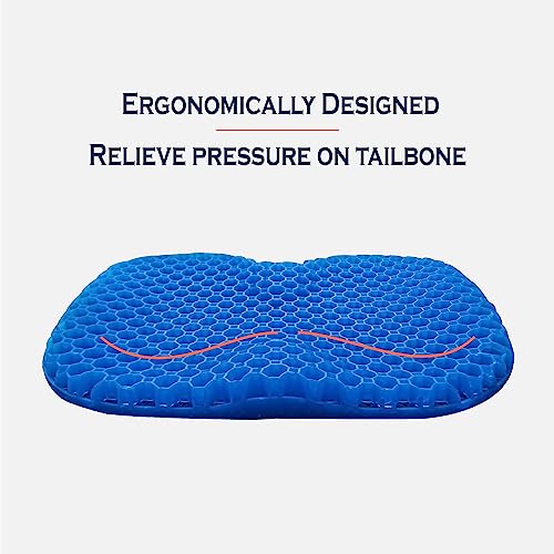 Bridgeshine Anti Slip Kayak Seat Cushion,Waterproof Gel Boat Canoe Rowing Stadium Pad For Sit In Kayak Chair,Lifetime Kayak Accessories Equipment Gear For Fishing Ocean Pedal（Blue） #TOP4