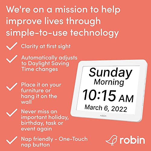 Reviews for Robin Digital Day Clock 2.0 with Custom Alarms and Calendar