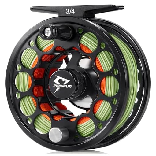 Piscifun Sword Fly Fishing Reel with CNC Machined Aluminum Alloy Housing, 3/4, 5/6, 7/8, 9/10 Weights (Black, Gunmetal, Pink, Space Gray)