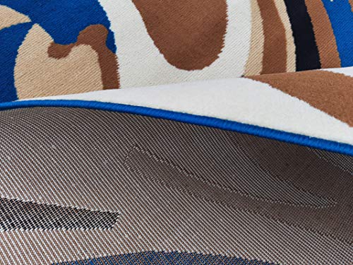 Image of Home Decore Acrylic Carpet for Your Living Room & Drawing Room Aywhere in Your Home (150x210 Blue Colour)- 5x7 Feet