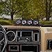 GlowShift Universal Black Quad Gauge Console Dashboard Pod - Fits Any Make/Model - ABS Plastic - Mounts (4) 2-1/16