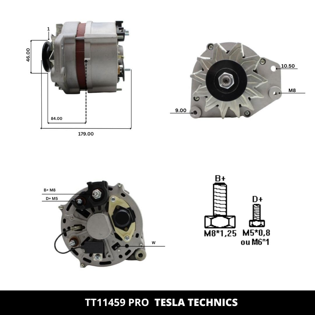 TT11459 PRO Alternatore per auto 12V 90A Compatibile con АUDI, VW Il miglior rapporto qualità-prezzo. Installazione facile e garanzia