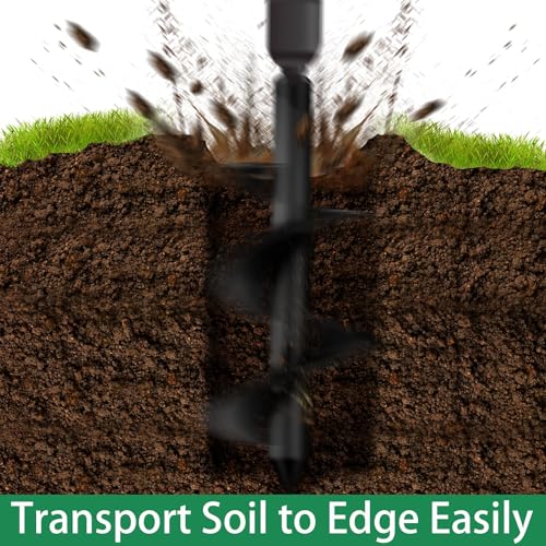 Garden Auger Spiral Drill Bit - 40x220mm Bulb Planter & Post Hole Digger - Solid Shaft for Hex Driver Drill 5 Garden Auger Spiral Drill Bit - 40x220mm Bulb Planter & Post Hole Digger - Solid Shaft for Hex Driver Drill - Image 5