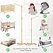 FEISIKE Baby Crib Mobile Arm, 57.4 Inch Mobile Arm for Crib Wooden Nursery Decor Hanger,Holder for DIY Mobile Baby Girl Boy,Hanging Attachment Set Upgrade Floor Stand