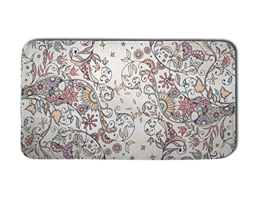 Stilia Alfombra Dormitorio Rectangular, Estampada, Modelo Lenna, 50 x 90 cm, Multicolor