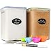 Extra Large Tall Food Storage Containers 175oz, For Flour, Sugar, Baking Supplies - Airtight Kitchen & Pantry Bulk Food Storage, BPA-Free - 2 PC Set - Measuring Scoops, Pen & 8 Labels - Chef's Path